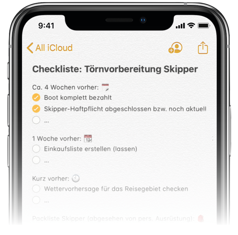 Screenshot Checklist